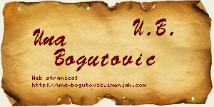 Una Bogutović vizit kartica